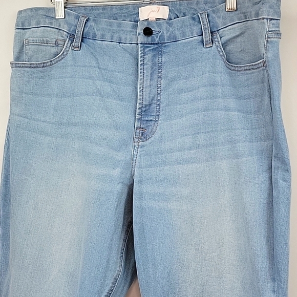 Jen 7 by & FAM Ankle Skinny Jeans Light Wash Size 18 - Picture 3 of 14